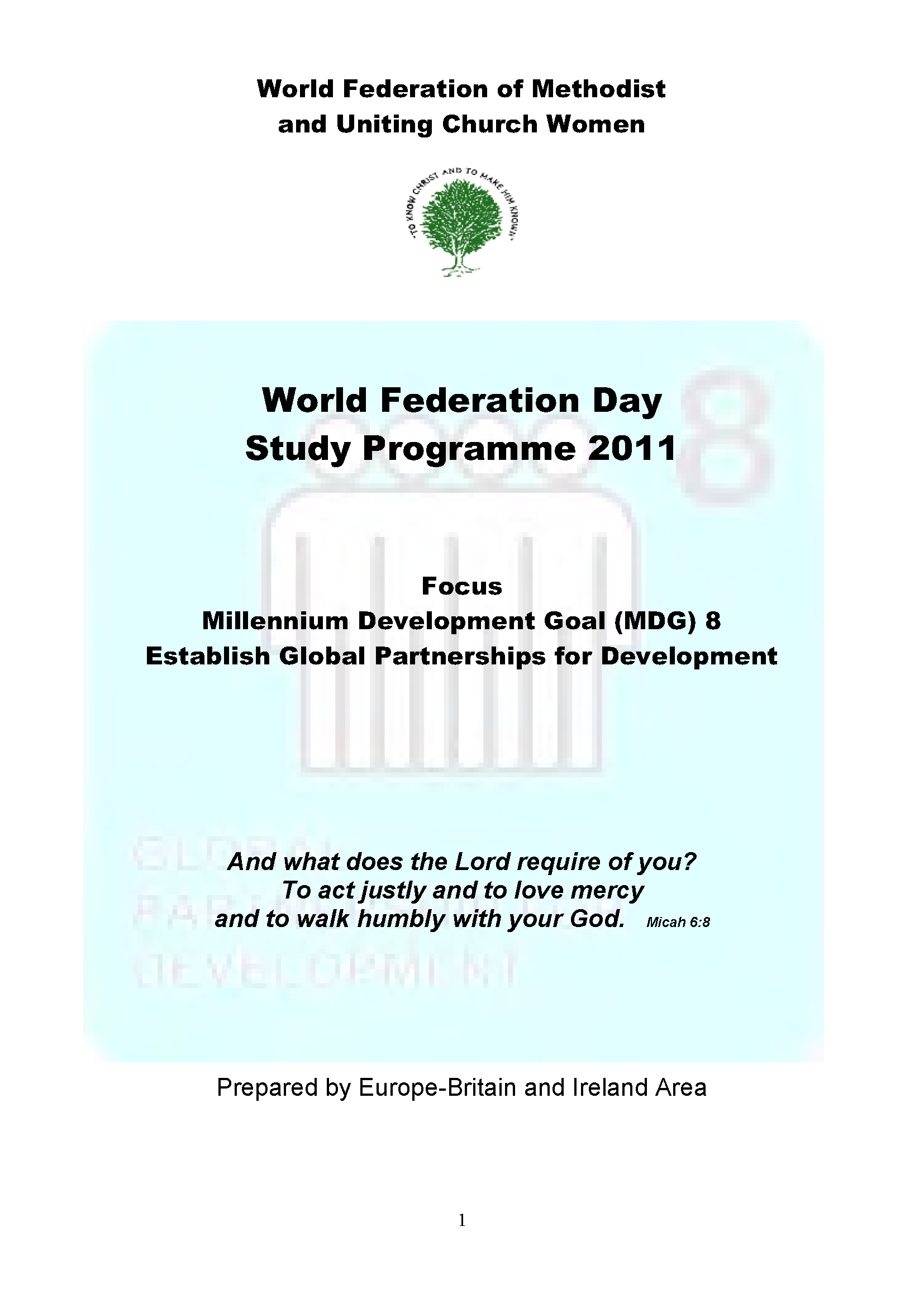 World Federation Day Study Program 2011-12