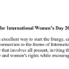 Liturgy for International Women's Day 2025